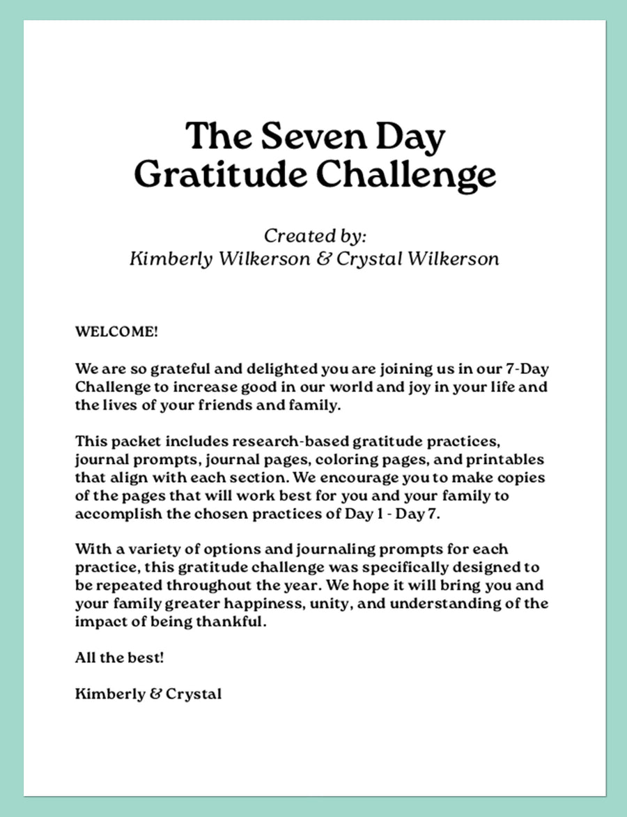 7-Day Gratitude Challenge